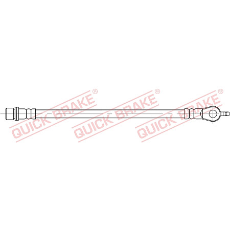 Furtun frana Furtun/conducta de frana flexibil lungime 316mm M10x1 TOYOTA LAND CRUISER 200 4.5D/4.6/4.7 09.07- QUICK BRAKE QB58.004