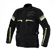 Jachete textile Jackets touring SPYKE EQUATOR DRY TECNO colour anthracite/neagra/fluorescent/yellow size 46 SPYKE 120520/10186/46