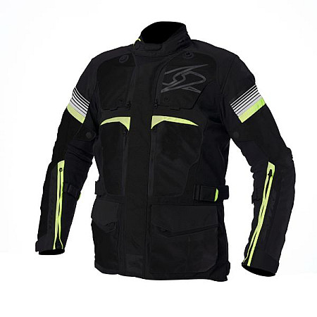 Jachete textile Jackets touring SPYKE EQUATOR DRY TECNO colour anthracite/neagra/fluorescent/yellow size 52 SPYKE 120520/10186/52