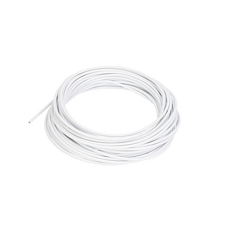 Cablaj Un singur fir culoare: Alb Cupru / Silicon sectiune transversala: 15mm lungime: 10m SENCOM SENLB1390-10
