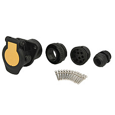 Dulie Priza plug-in ADR numar pini/mumar pini activi 13 24V 1x2.5mm2 + 12x1.0-1.5mm2 contacte inchise intrare furtun drept JAEGER 141014EJ