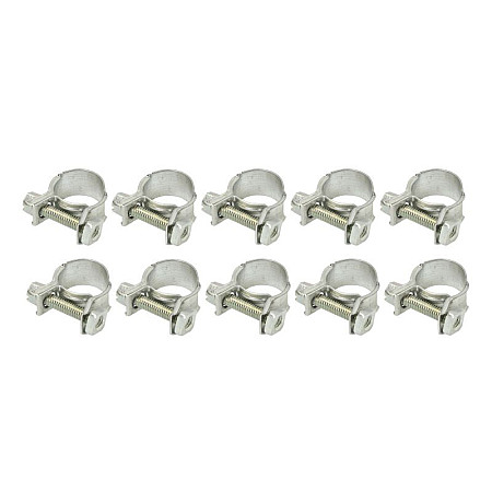 Colier furtun Metal clamp worm gear 10pcs width 10 mm max diam 12mm diameter 12-13 mm material: soft steel steel type: W1 normal Mini-Clip MIKALOR OSM 03010560 10SZT