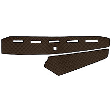Material pentru plansa de bord Covoras de bord lipsa gaura senzorului de proximitate maro Piele matlasata EKO ECO-LEATHER Q VOLVO FH II FH16 II 03.14- F-CORE F-CORE FD05 BROWN