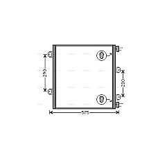 Condensator, climatizare Condensator A/C 485x540x16 RVI MIDLUM 01.00- HIGHWAY 40041011HW