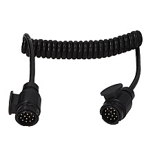 Cablu infasurat Spiral electric wire polyurethane working length 3m with plugs number of pins: 13 12V no of lines: 5x1+8x075mm TRUCKLIGHT EC-13-12V-13-3.0