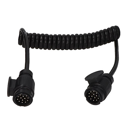 Cablu infasurat Spiral electric wire polyurethane working length 3m with plugs number of pins: 13 12V no of lines: 5x1+8x075mm TRUCKLIGHT EC-13-12V-13-3.0