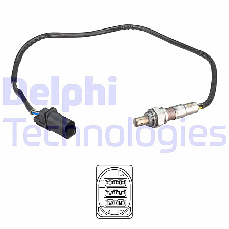 Sonda lambda 520mm ABARTH PUNTO PUNTO EVO ALFA ROMEO GIULIETTA GIULIETTA/HATCHBACK MITO FIAT 500 500 C 500L 500X BRAVO II PANDA PUNTO PUNTO EVO 0.9-1.4LPG 08.08- DELPHI ES21219-12B1
