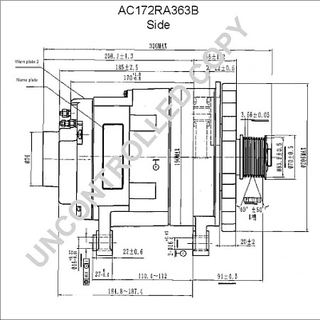 Alternator 28V 140A CUMMINS PRESTOLITE ELECTRIC PE AC172RA363B