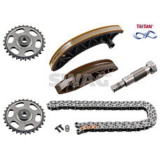 Chit lant de distributie Timing set chain + sprocket MERCEDES A W176 B SPORTS TOURER W246 W242 C A205 C C204 C C205 C T-MODEL S204 C T-MODEL S205 C W204 C W205 CLA C117 2.2D/2.2DH 06.06- SWAG SW33108470