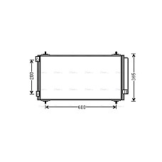 Condensator, climatizare A/C condenser with dryer CITROEN C8 FIAT ULYSSE LANCIA PHEDRA PEUGEOT 807 2.2D 06.02- AVA COOLING CNA5271D AVA