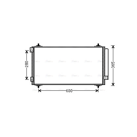 Condensator, climatizare A/C condenser with dryer CITROEN C8 FIAT ULYSSE LANCIA PHEDRA PEUGEOT 807 2.2D 06.02- AVA COOLING CNA5271D AVA