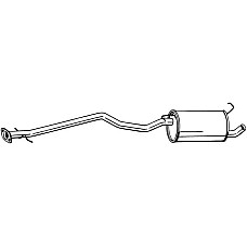 Toba esapamet intermediara Sistem de evacuare a amortizorului FORD TOURNEO CONNECT TRANSIT CONNECT 1.8 06.02-12.13 BOSAL BOS288-147