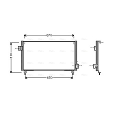 Condensator, climatizare A/C condenser SUBARU IMPREZA 1.6/1.8/2.0 08.92-12.00 AVA COOLING SU5031 AVA