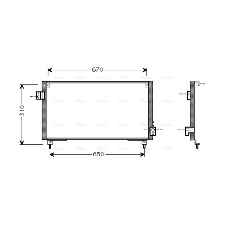 Condensator, climatizare A/C condenser SUBARU IMPREZA 1.6/1.8/2.0 08.92-12.00 AVA COOLING SU5031 AVA