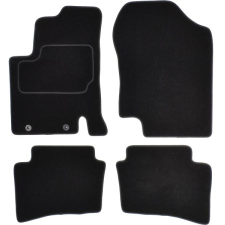 Covoras podea textil Floor mats Velours 4 pcs front/rear set colour neagra HYUNDAI I20 I 08.08-12.15 Saloon MAMMOOTH MMT A041 HYU60 PRM 01