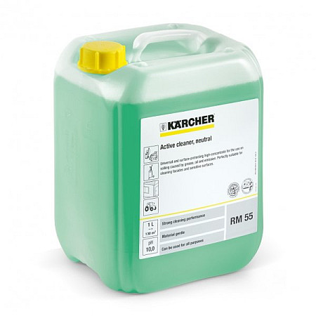 Agenti de curatare Agent de curatare pentru beton pentru cozi pentru fasade pentru pavaj pentru piatra pentru podea concentrat 10l aplicatie: presiune ridicata RM 55 ASF universal KARCHER 6.295-090.0