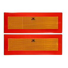 Semn de avertizare Warning/information boardMarking plate RR rear 2pcs 200mm x 565mm CARGOPARTS CARGO-AET5/RR