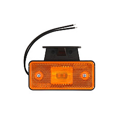 Lampa gabarit WS lampa de pozitie dreptunghiular cu LED-uri portocaliu cu corpul si balama 24V WAS 101KZ W17D