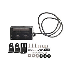 Far faza lunga Universal headlamp L/R long-range LED 12/24V width 130mm height 74mm depth: 104mm neagra aluminium neagra position lights with position light WAS 1591 DARK W224.1