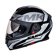 Cati integrale Helmet full-face helmet SMK TWISTER LOGO MA261 colour neagra/grey/matt size L unisex SMK SMK0104/17/MA261/L