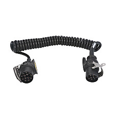 Cablu infasurat Sirma electrica spiralata poliuretan lungime de lucru 3m lungime maxima 45m cu dopuri feminine numar pini: 13 numar cabluri: 12x15+3x25mm ADR JAEGER 641058EJ