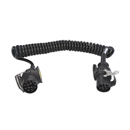 Cablu infasurat Sirma electrica spiralata poliuretan lungime de lucru 3m lungime maxima 45m cu dopuri feminine numar pini: 13 numar cabluri: 12x15+3x25mm ADR JAEGER 641058EJ