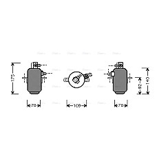 Uscator,aer conditionat Air conditioning drier  MERCEDES 123 C123 123 T-MODEL S123 123 W123 2.0-3.0D 01.76-12.85 AVA COOLING MSD081 AVA