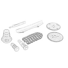 Chit lant de distributie Timing set chain + sprocket IVECO DAILY III DAILY IV DAILY V CITROEN JUMPER FIAT DUCATO PEUGEOT BOXER 8140.43N-F1CFA401C 05.99- OE IVECO 5802335733