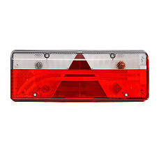 Stop spate Rear lamp R EUROPOINT III LED 24V triangular reflector side clearance connector: 4x 2PIN/ASS2 7PIN ASPOCK A25-7400-514