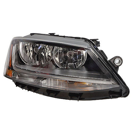 Far Headlamp R 2*H7/LED manual indicator colour: orange VW JETTA IV 09.14-01.18 TYC TYC 20-9989-00-1N