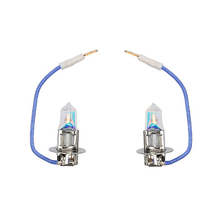 Bec incandescent Light bulb halogen 2pcs H3 Extreme Weather Control 12V max. 55W light colour cool white max. 4000K socket type PK22S no road approval contains 2 cores M-TECH PTZEWC3-DUO