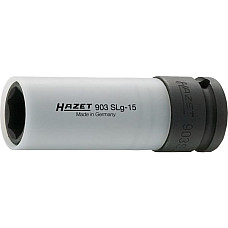 Tubulare si accesorii Tubulara impact Hexagonal 1/2 dimensiune metrica: 15mm pentru jante din aliaj pentru roti pt unelte de impact cu pereti subtiri lung lungime 85mm AMG SMART HAZET HAZ 903SLG-15