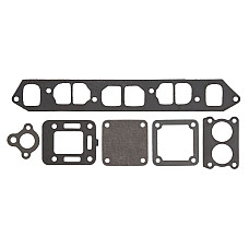 Set garnituri, galerie evacuare Exhaust manifold gasket set 1X thermostat gasket 1X u-bend gasket 1x carburettor gasket 1x exhaust manifold gasket GM 153 &amp; 181 2.5 &amp; 3.0L CID engs: 120 &amp; 140 hp s/n 6229718 &amp; Up SIERRA INTER