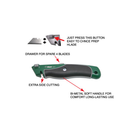 Unelte de taiat si debitat Cutit wysuwany lungime: 160 mm HANS 5507