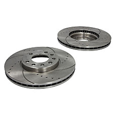 Disc frana de performanta High-efficiency brake disc SPEEDMAX Ventilated Cut-Drilled front  L/R outer diameter 285 mm thickness 249 mm 2pcs FIAT CROMA OPEL SIGNUM VECTRA B 1.6-2.2D 06.97-02.15 SPEEDMAX 5201-01-1075PTUOTUV