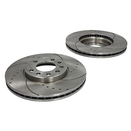 Disc frana de performanta High-efficiency brake disc SPEEDMAX Ventilated Cut-Drilled front  L/R outer diameter 285 mm thickness 249 mm 2pcs FIAT CROMA OPEL SIGNUM VECTRA B 1.6-2.2D 06.97-02.15 SPEEDMAX 5201-01-1075PTUOTUV