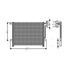Condensator, climatizare A/C condenser BMW 3 E46 Z4 E85 Z4 E86 1.6-3.2 12.97-02.09 AVA COOLING BW5203 AVA