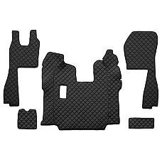 Covor compartiment picioare F-CORE pe intregul etaj cantitate in set 5 szt. material - piele matlasata eko culoare - negru pentru transmisie manuala scaune standard - nu RECARO SCANIA LPGRS PG 01.10- F-CORE F-CORE FL05 BLACK