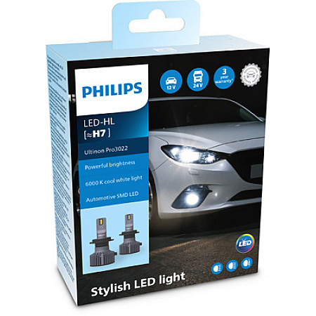 Bec, far faza lunga LED light bulb Set 2pcs LED 12/24V 20W PX26D no certification of approval Ultinon Pro3022 HL PHILIPS PHI 11972U3022X2