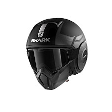 Cati de protecie deschise Casca Casca cu jet SHARK STREET-DRAK TRIBUTE RM culoare antracit/matt/negru marime XL SHARK HE3325E-KUS-XL