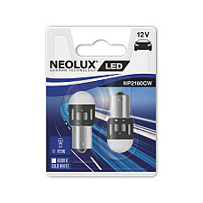 Bec, lumina aditionala frana Bec LED ambalaj blister 2buc P21W 12V 12W BA15S LED Interior alb rece 6000K NEOLUX NLXNP2160CW-02B