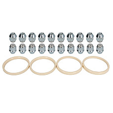 Trusa de montare a jantei de aliaj Fitting kit O 76x671 N M12x15 K21 CLOSED CAP INOX H30 D50 1 kit / 4 wheels - B/N qty 20 MAK MAK 8000000343