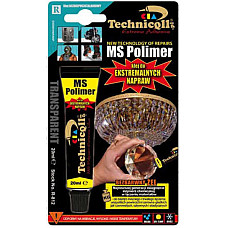Adeziv universal polimer MS Polimer incolor 200ml gel destinat pentru: aluminiu ceramica lemn materiale plastice metal sticla suprafete galvanizate inodor rezistent la apa si temperatura TECHNICQLL TE R-812 20 ML