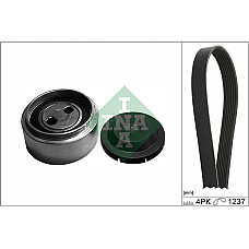 Set curea transmisie cu caneluri V-belts set with rollers AUDI A4 B5 A6 C5 A8 D2 ALLROAD C5 SKODA SUPERB I VW PASSAT B5 PASSAT B5.5 2.5D 01.97-03.08 INA 529 0087 10