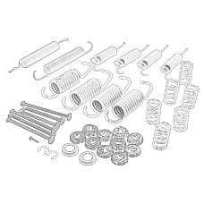 Set accesorii, sabot de frana Set de montaj pantofi de frana MERCEDES VARIO VARIO B667 B670 B668 VARIO B670 VARIO B670 B668 B667 09.96- OE DB TRUCK 668 421 01 92