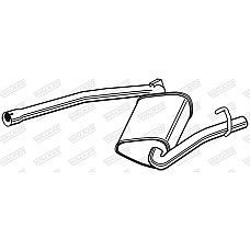 Toba esapamet intermediara Sistem de evacuare a amortizorului AUDI A4 B6 A4 B7 2.0 11.00-06.08 WALKER WALK23054