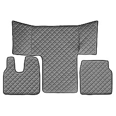 Covor compartiment picioare F-CORE cabina L cabina XL pe intregul etaj cantitate in set 3 szt. material - piele matlasata eko culoare - gri MAN TGL I TGM I TGS I 09.16-03.22 F-CORE F-CORE FL41 GRAY