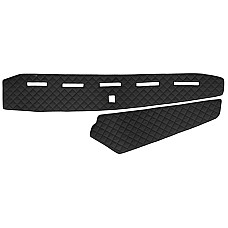 Material pentru plansa de bord Covoras de bord lipsa gaura senzorului de proximitate negru Piele matlasata EKO ECO-LEATHER Q VOLVO FH II FH16 II 03.14- F-CORE F-CORE FD05 BLACK