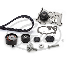 Set pompa apa + curea dintata Set de distributie curea + intinzator + pompa de apa RENAULT CLIO III FLUENCE GRAND SCENIC II GRAND SCENIC III LAGUNA II LAGUNA III MEGANE MEGANE II 1.6/1.6ALK/1.6LPG 11.02- GATES GATKP45671XS