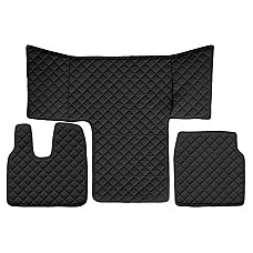 Covor compartiment picioare F-CORE cabina L cabina XL pe intregul etaj cantitate in set 3 szt. material - piele matlasata eko culoare - negru MAN TGL I TGM I TGS I 09.16-03.22 F-CORE F-CORE FL41 BLACK